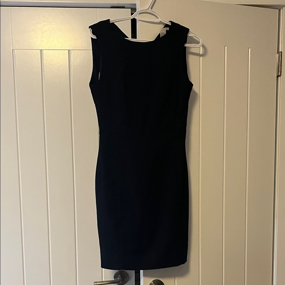 H&M navy black work Dress